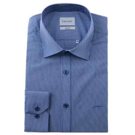 스트레치 스트라이프 슬림핏 긴소매