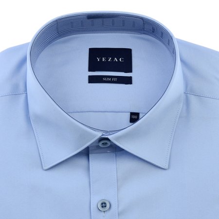 배색카라 면혼방 솔리드 슬림핏 긴소매