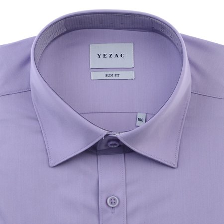 배색카라 스트레치 솔리드 슬림핏긴소매