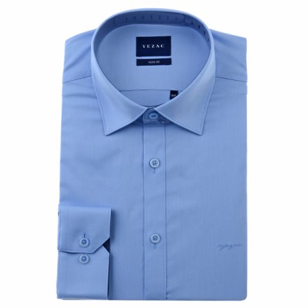 배색카라 스트레치 솔리드 슬림핏긴소매