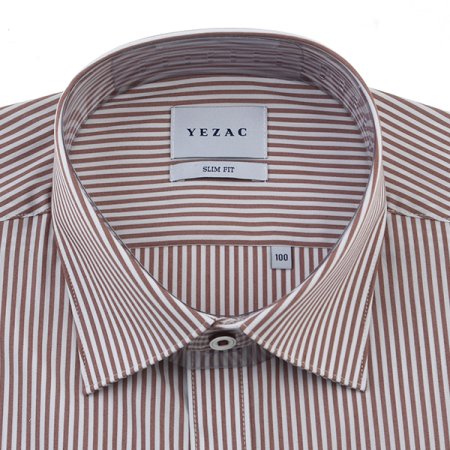 스트레치 스트라이프 슬림핏 긴소매