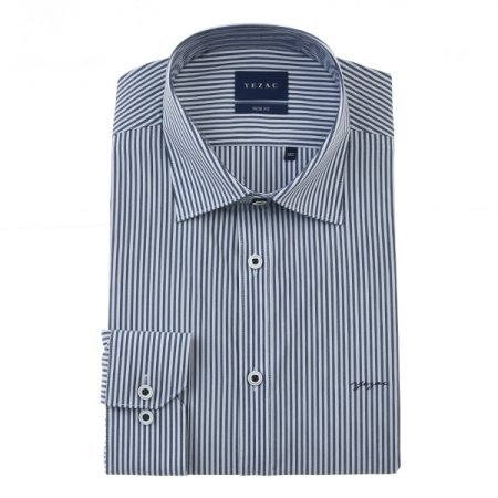 스트레치 스트라이프 슬림핏 긴소매