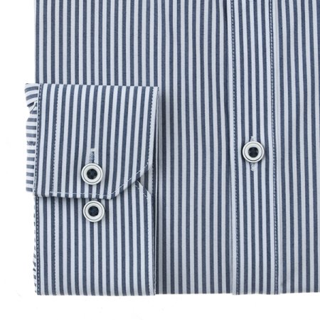 스트레치 스트라이프 슬림핏 긴소매