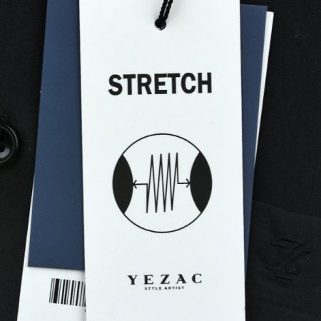 블랙 면혼방스트레치솔리드 일반핏긴소매