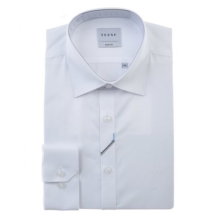 자수포인트 면혼방 솔리드 슬림핏긴소매