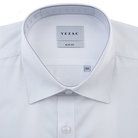 자수포인트 면혼방 솔리드 슬림핏긴소매