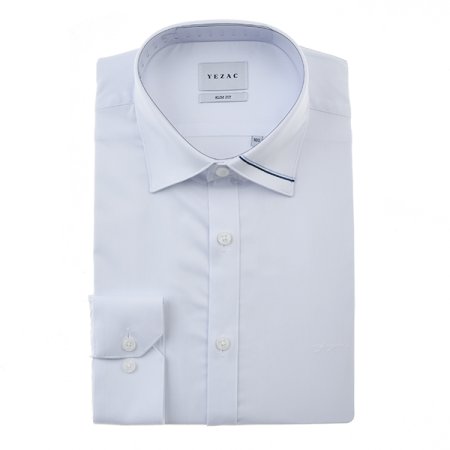 자수포인트 스트레치솔리드 슬림핏긴소매