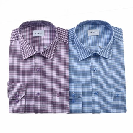 면혼방 스트레치 체크 일반핏 긴소매