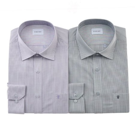 면혼방 체크 일반핏 긴소매