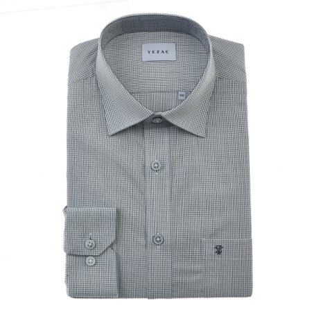 면혼방 체크 일반핏 긴소매