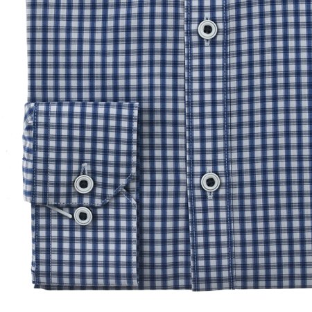 면혼방 스트레치 체크 슬림핏 긴소매