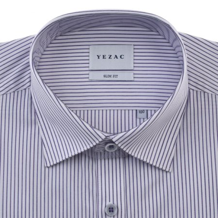 면혼방스트레치 스트라이프 슬림핏긴소매