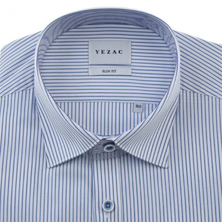 면혼방스트레치 스트라이프 슬림핏긴소매