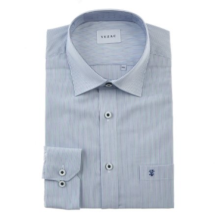 스트레치 스트라이프 슬림핏 긴소매