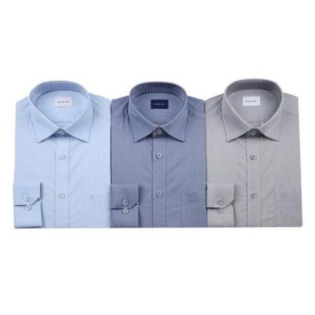 배색 카치온스트레치솔리드 일반핏긴소매