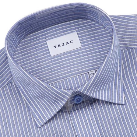 린넨 혼방 스트라이프 일반핏 긴소매