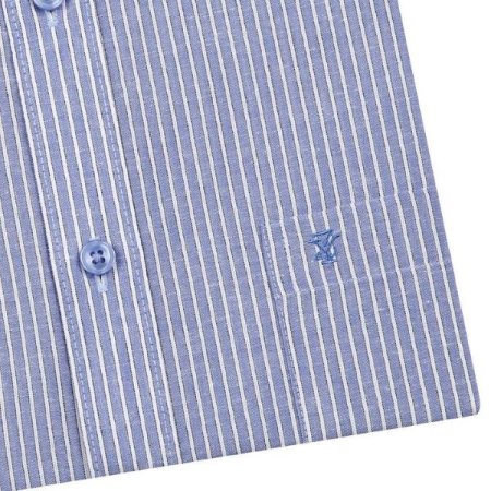 린넨 혼방 스트라이프 일반핏 긴소매