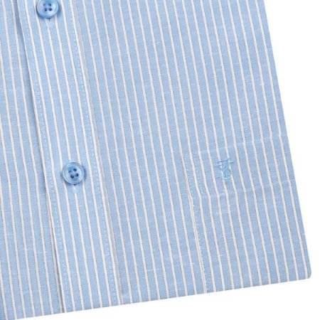 린넨 혼방 스트라이프 일반핏 긴소매