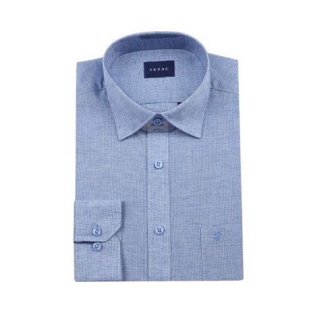 린넨 혼방 솔리드 일반핏 긴소매