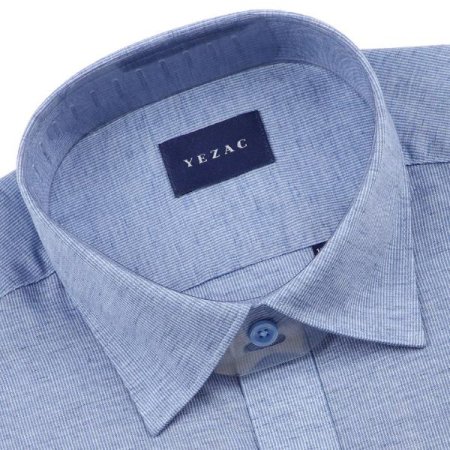 린넨 혼방 솔리드 일반핏 긴소매