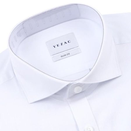 와이드카라 스트레치솔리드 슬림핏긴소매