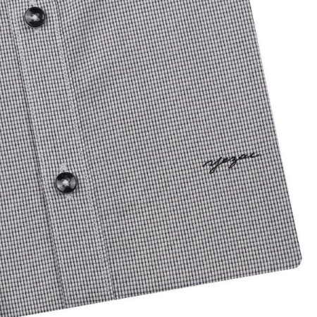 구김 적은 잔잔한 체크  슬림핏긴소매