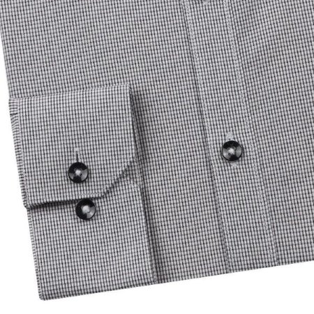 구김 적은 잔잔한 체크  슬림핏긴소매