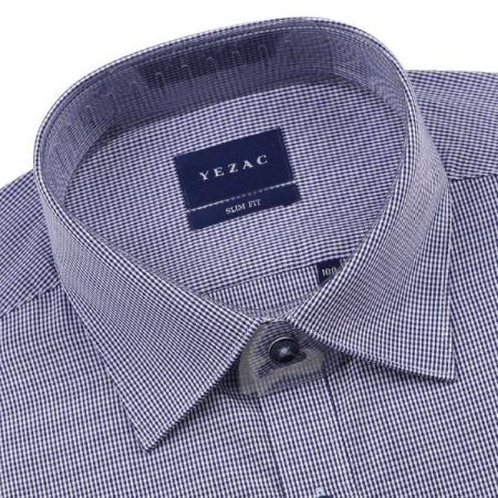 구김 적은 잔잔한 체크  슬림핏긴소매