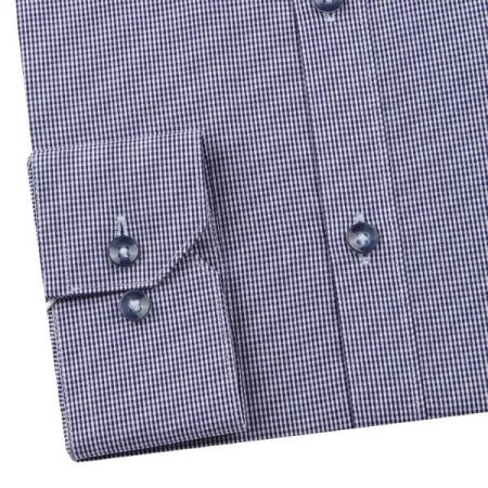 구김 적은 잔잔한 체크  슬림핏긴소매