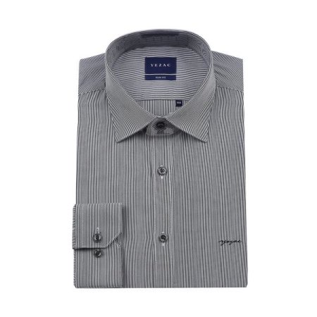 구김적은 잔잔한스트라이프 슬림핏긴소매