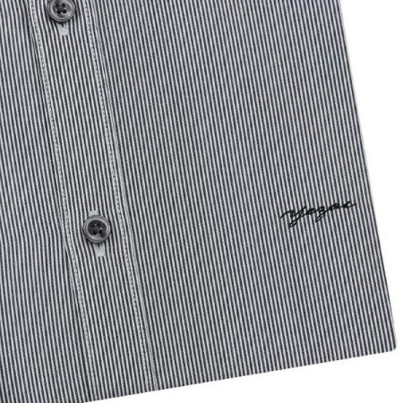 구김적은 잔잔한스트라이프 슬림핏긴소매