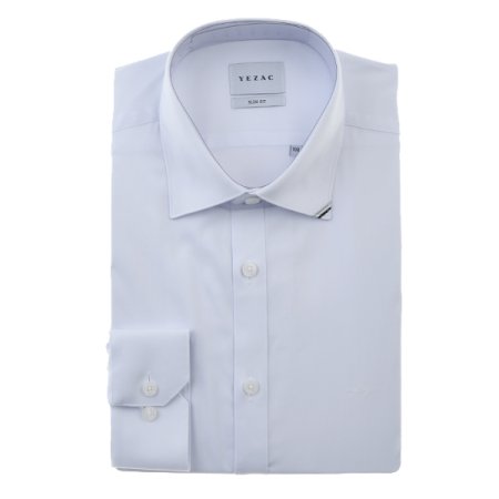 자수포인트 스트레치솔리드 슬림핏긴소매