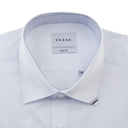 자수포인트 스트레치솔리드 슬림핏긴소매