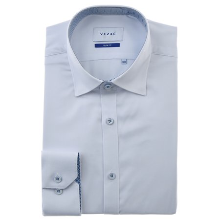 스냅카라 스트레치 솔리드 슬림핏긴소매