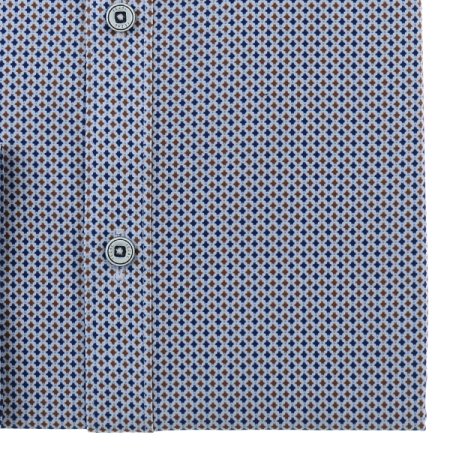 스냅카라 스트레치 프린트 슬림핏긴소매