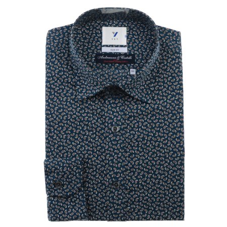 안드레아짜 스몰프린트 슬림핏 긴소매