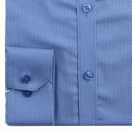 스트레치 스몰프린트 슬림핏 긴소매