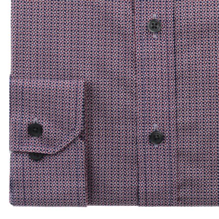 안드레아짜 코튼스몰프린트 슬림핏긴소매