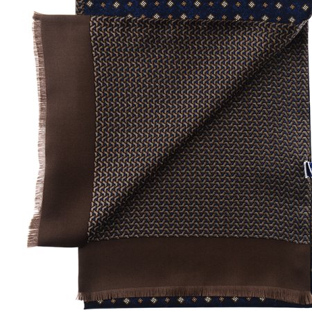 잔잔한 스몰 패턴 양면 실크 스카프