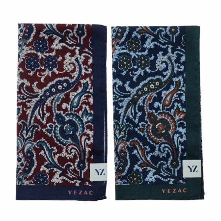페이즐리 패턴 코튼 100 손수건