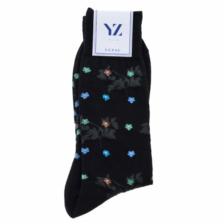 꽃문양 자카드 중목 양말