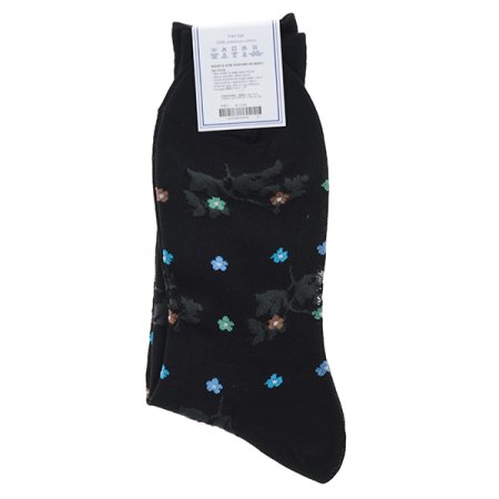 꽃문양 자카드 중목 양말