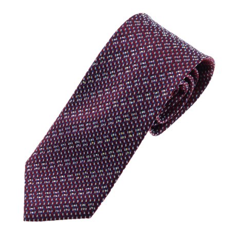 물결문양 모티브 큐빅올오버 실크넥타이