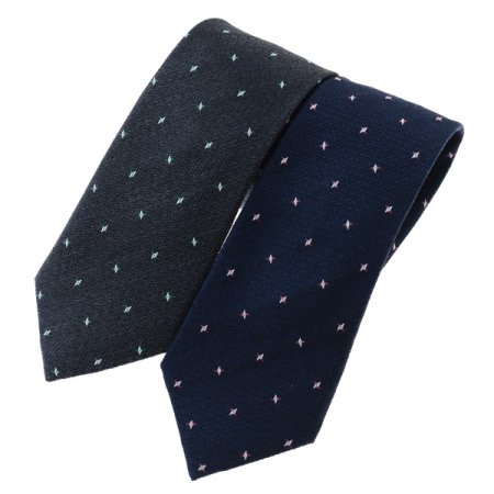 다이아몬드 마이크로 모티브 실크넥타이