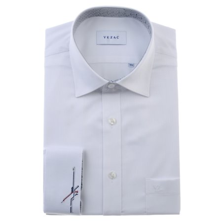 커프스자수 도비솔리드 일반핏긴소매