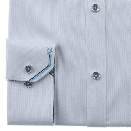 커프스자수 도비 스트레치 슬림핏긴소매