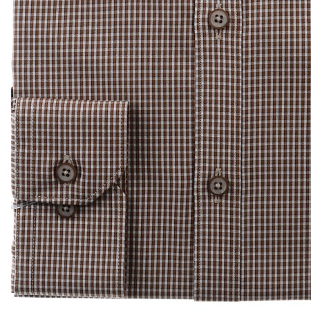 스냅카라 미니깅엄체크 슬림핏긴소매