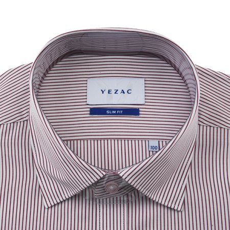코튼레이온혼방 스트라이프 슬림핏긴소매