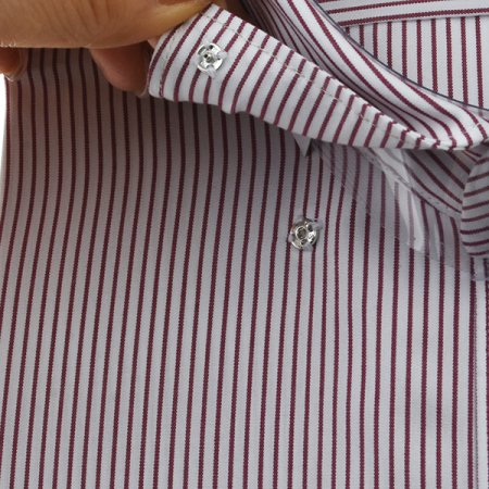 코튼레이온혼방 스트라이프 슬림핏긴소매