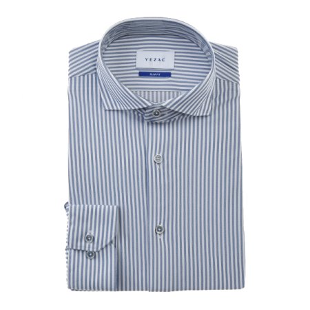 스트라이프 선염져지 스트레치슬림긴소매